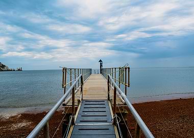 Wooden Pier Over Calm Water