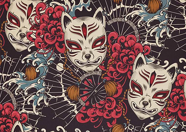 Kitsune Mask Pattern