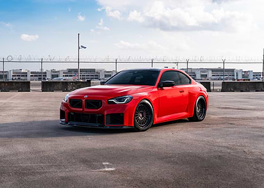 Red BMW Coupe