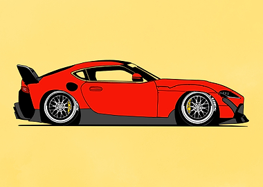 Red Sports Car Illustration