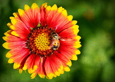 Bee on a Flower Macro nature
