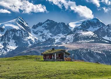 A little house in the mountains