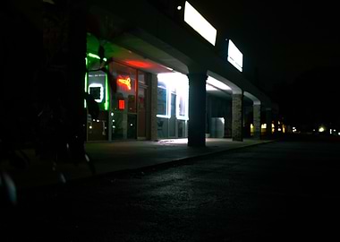 Nighttime Store Front