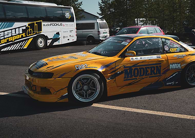 Yellow Drift Car