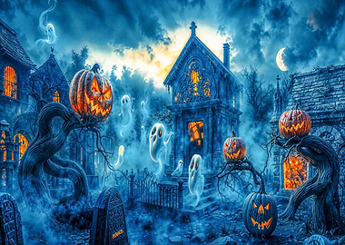 Haunted Halloween Graveyard