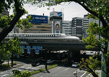 Shinkansen Train in Tokyo