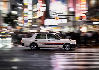 Tokyo Taxi at Night