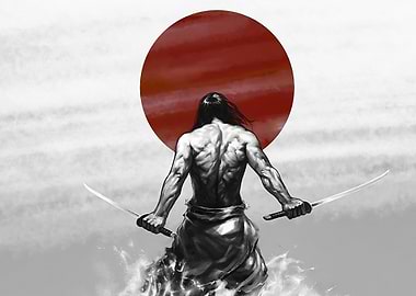 Japanese Samurai Anime Art