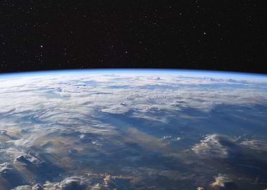 Clouds from Space at Sunset