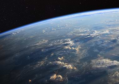 Sunset clouds from Space