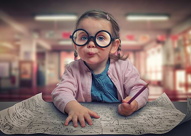 Little Genius with Pencil