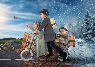 Kids on a Scooter Adventure