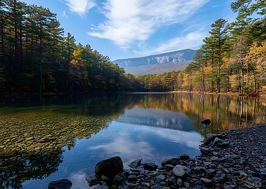 Forest Autumn Lake