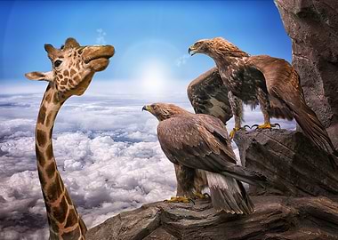 Giraffe and Eagles