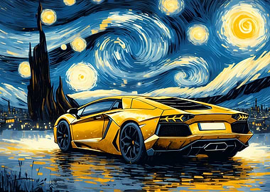 Lamborghini Aventador Starry Night