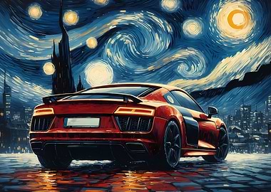 Audi R8 Coupe Starry Night Car