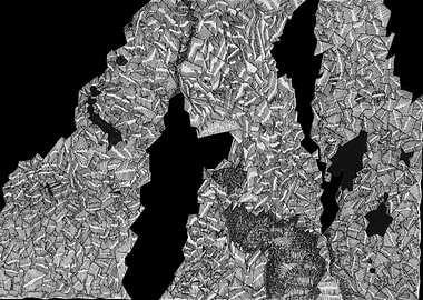 Abstract Metallic Pillars