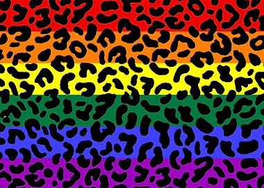 Rainbow Leopard Print