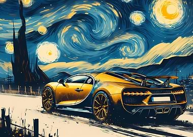 Starry Night Bugatti Chiron