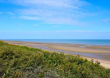 Sandy Beach and Blue Sky