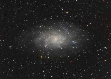 The Triangulum Galaxy (a spiral galaxy in space)