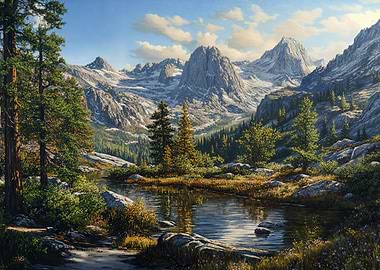 Mountain Lake Landscape