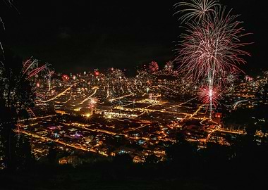 Cityscape Fireworks