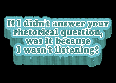Rhetorical Question Funny Grammar