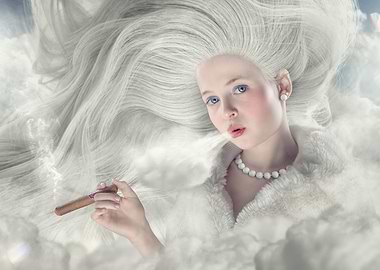 White Lady with Cigar