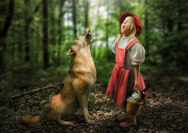 Little Red Riding Hood and Wolf