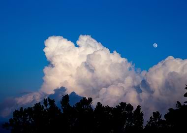 Cloudy Sky with Moon