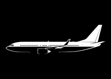 737 Airplane Silhouette