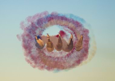 Patrouille de France at sunset