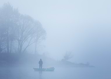 Foggy Lake Solitude