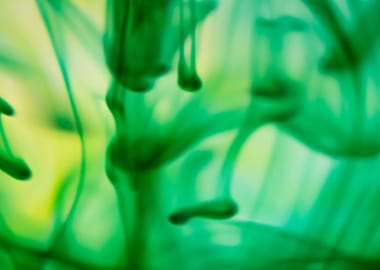 Abstract color ink Green