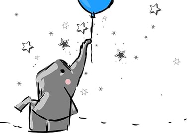Elephant with Balloon