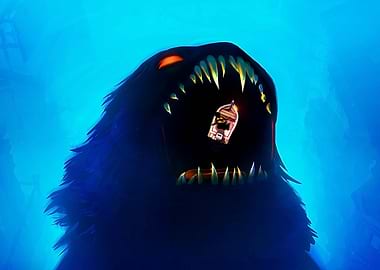 Monster with Open Mouth