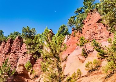 Red Rock Canyon Landscape Luberon Provence France