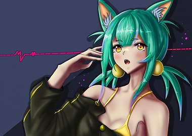 Anime Girl with Cat Ears