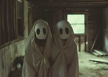 Two Figures in White Robes