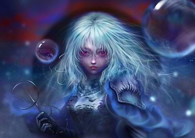 Anime Girl with Blue Hair