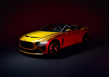Yellow Bentley Convertible