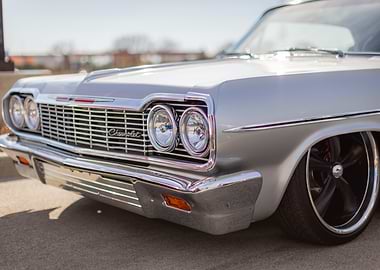 Silver Classic Chevrolet Lowrider