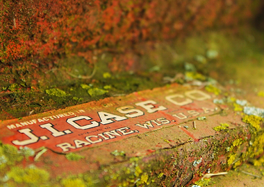 J.I. Case Co. Rusted Vintage Yard Art