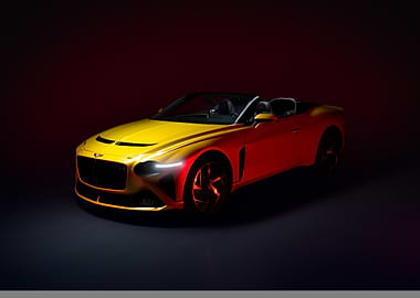 Yellow Bentley Convertible