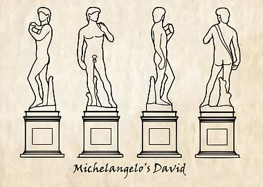 Michelangelo's David Vintage Angles
