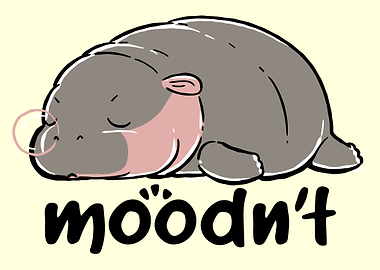 Sleepy Hippo Cartoon