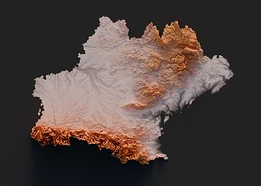Topography of Occitanie region