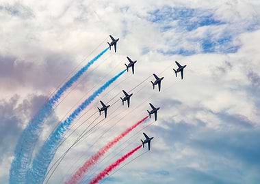 Patrouille de France en formation 'Dard'