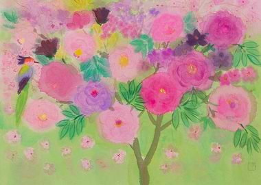 Ink Painting Spring Floral